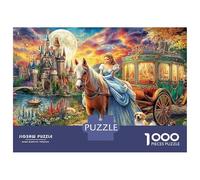 Cinderella Scene 1000 Pc Premium Cardstock Jigsaw Puzzle City Art for Couple Partners, Concentration Puzzle, Indoor Leisure Time, Perfect Housewarming Gift 38x26cm/1000pcs
