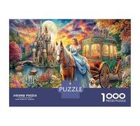 Cinderella Scene Jigsaw Puzzles Puzzles for Adults Kids. 1000 Piece Whimsical Challenge Toy Educational Games Home Decoration for Educational Games Gifts 70x50cm/1000pcs