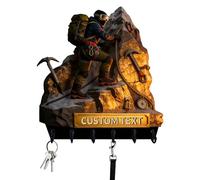 Cinderella Shoe Key Holder, Customizable Surname Keychain Holder, Solid Wood Wall Mount Key Rack, Home Entryway Decor, Key Hanger for Living Room, New House Gift, Custom Key Organizer. (holder-8)