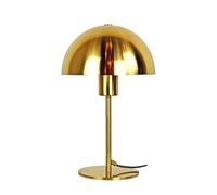 CINDERELLA Siena Gold Mushroom Shaped Table Lamp - Small Steel Dome Lamp with Shiny Gold Finish, 32cm Height x 20cm Diameter