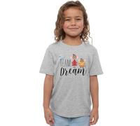 Cinderella Team Dream with Jaq and Gus Girls T Shirt, Athletic Heather, 3-4 Years
