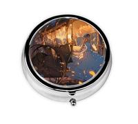 Cinderella This Small, Round, Three-Compartment Travel Pill Box is Perfect for Storing Daily medications, Vitamins, and on-The-go.