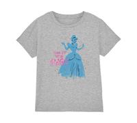 Cinderella Turn Up Your Magic Girls T Shirt, Athletic Heather, 3-4 Years