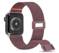 Cindgress Nylon Solo Loop Band Compatible with Apple Watch 49mm 46mm 45mm 44mm for Women Men, Elastic Magnetic Clasp Stretchy Sport Strap for iWatch Series SE 10 9 8 7 6 5 4 Ultra, Smoky Violet