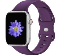 Cindgress Sport Band Compatible with Apple Watch 41mm 38mm 40mm for Women Men, Soft Silicone Strap for iWatch Wristband Series SE 10 9 8 7 6 5 4 3 2 1 S/M Purple