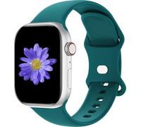 Cindgress Sport Band Compatible with Apple Watch 41mm 38mm 40mm 42mm for Women Men, Soft Silicone Strap for iWatch Wristband Series Ultra SE 11 10 9 8 7 6 5 4 3 2 1 M/L Emerald Green