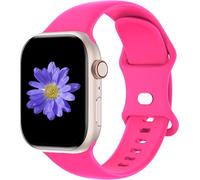 Cindgress Sport Band Compatible with Apple Watch 46mm 45mm 44mm 49mm for Women Men, Soft Silicone Strap for iWatch Wristband Series Ultra SE 11 10 9 8 7 6 5 4 3 2 1 M/L Hot Pink