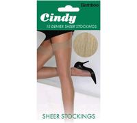 Cindy 15 Denier Sheer Stockings One Size by Cindy (Bamboo)