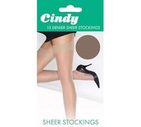 Cindy 15 Denier Sheer Stockings One Size by Cindy (Paloma Mink)