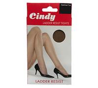Cindy ONE SIZE 20 Denier Ladder Resist Ladies Tights - American Tan - 6 Pairs