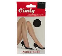 Cindy ONE SIZE 20 Denier Ladder Resist Ladies Tights - Barely Black - 6 Pairs
