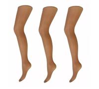 Cindy Women's Ladder Resist Tights with Panel Gusset (3 Pair Pack) (Large (42"-48" Hip), Sahara)