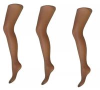Cindy Women's Ladder Resist Tights with Panel Gusset (3 Pair Pack) (Medium (36"-42" Hip), Paloma Mink)