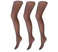 Cindy Women's Ladder Resist Tights with Panel Gusset (3 Pair Pack) (X-Large (48"-54" Hip), Storm Grey)