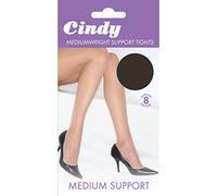 Cindy Womens/Ladies Mediumweight Support Tights (1 Pair) (Large (5ft6â€-5ft10â€)) (Barely Black)
