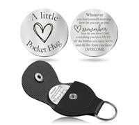CINDYHE Pocket Hug Token keychain for Men Women Him Her, Sobriety, Medium