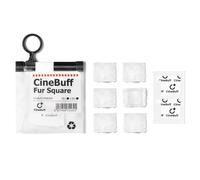 CineBuff Fur Square Lavalier Windshield and Mounting Solution, High-Density, 10x Fur and 30x Mount Included