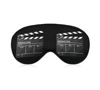 Cinema Clapper Board Sleep Mask Soft Blindfold Portable Eye Mask with Adjustable Strap for Men Women