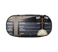 Cinema Movie Clapboard and Popcorn Large Pencil Case Pouch,Soft Pencil Pouch Organizer with Zipper,Portable Pencil Case for Adult