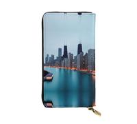 Cinema Movie Clapboard And Popcorn Leather Wallets for Women Man, Wallets Large Billfold with 12 Card Slots,Wallet Passport wallet, Chicago, One Size