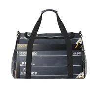 Cinema Movie Clapboard And Popcorn Print Travel Hand Travel Bag Weekender Overnight Carry On Tote Foldable Crossbody Bag