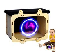 Cinema Projector for Phone, Mobile Phone Projector, Wooden Cinema Display, Mobile Smartphone Hologram, Display Projector, Multi-Angle 3D Visual for Cinema