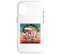 Cinema, Retro, Lets watch Horror Movies Popcorn Softdrinks Case for iPhone 16