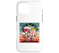 Cinema, Retro, Lets watch Horror Movies Popcorn Softdrinks Case for iPhone 16 Pro Max