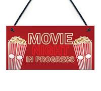RED OCEAN Cinema Room Hanging Sign Home Decor Gift Boys Girls Bedroom Sign Gift For Him Her