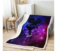Cinema Sherpa Blanket Boys Girls Single 50"x60" Movie Theater Decor Fleece Throw Blanket For Kids Boys Ultra Soft Movie Night Plush Blanket Purple Galaxy Fuzzy Blanket Decor