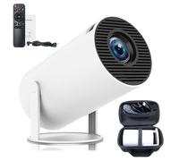 CineMaster Pro - 4K Smart Projector, 5G+2.4G Ultra-High Speed Geekek Mini Portable Projector 4k, 180° Rotation Keystone Correction, Upgrade Hy300pro 130" Screen with Wifi and Bluetooth (Wifi,GB)