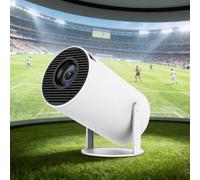 Cinemaster Pro - Cinemaster Pro - 4k Smart Projector with Screen, 210° Rotatable onto Ceiling with Wifi & Bluetooth for Bedroom Cinema, Watch the Game on a 100 in for Just like Being at the Stadium