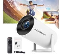 Cinemaster Pro Projector 4k - 2025 Cine Master Pro 4k Smart Projector, Portable Mini Projector with Wifi & Bluetooth, Auto Keystone, 130" Display, 180° Rotating Stand - Home Cinema & Outdoor Use