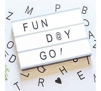 Cinematic Light Box with Letters and MIN LED Cinematic Lightbox Black/White + 85 Numbers, Letters & Symbols