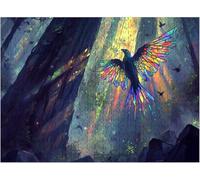 Cinematic Stained Glass Bird Awakening Atmospheric Poster Puzzles for Adults, Impossible Hard Difficult Challenging Jigsaw_1000pcs