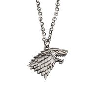 Cinereplicas Game of Thrones - Stark Sigil Necklace - Official Licence, Chain: 60cm Pendant: 3.8* 2.5cm, Acier inoxydable Zinc alloy