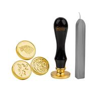 Cinereplicas Game of Thrones Wax Seal Stamp Kit of 3 Seals Stark, Targaryen and Lannister + Wax - Official License, multi-coloured, Handle: 8cm Wax: 9cm Stamp: 3cm