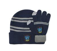 Cinereplicas - Harry Potter - Beanie and Gloves Set - Kids - Offcially licensed - Ravenclaw - Blue & Grey