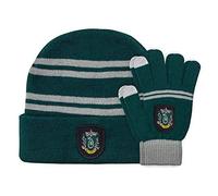 Cinereplicas - Harry Potter - Beanie and Gloves Set - Kids -Offcially licensed - Slytherin - Green & Grey