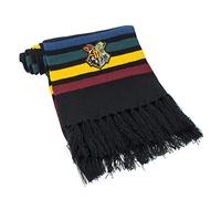 Cinereplicas - Harry Potter - Scarf - Ultra Soft - Officially licensed - Hogwarts - 190 cm - Black with red, yellow, green & blue stripes