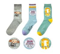 Cinereplicas Harry Potter - Set of 3 Pairs of Dobby Socks One Size - Official Licensed, Multicoloured, 35-45