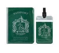 Cinereplicas Harry Potter - Set of Tag & Passport Cover Slytherin - Official License