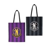 Cinereplicas Mercoledi - Nevermore Academy Tote Bag 42 x 38 cm - Officially Licensed, Morado Y