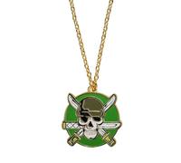 CINERÉPLICAS Cinereplicas One Piece - Zoro Necklace - 2.8 x 2.8cm - Official Licence, Zinc, Zinc