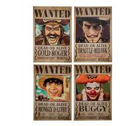 Cinereplicas One Piece - Set of 4 'Wanted' Magnets - Official License