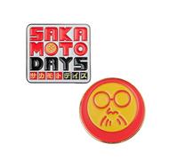 Cinereplicas Sakamoto Days - Set of 2 Sakamoto Days Store Adverts Metal Pins - 3 cm - Official License