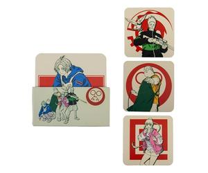Cinereplicas Sakamoto Days - Set of 4 Legendary Hitman Coasters - 9.5 cm Diameter - Cork & Paper - Officially Licensed