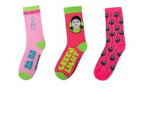 Cinereplicas Squid Game - Set of 3 Socks - One Size - Offical License, Pink, One Size