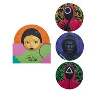 Cinereplicas Squid Game - Set of 4 Squid Game Coasters - 9.5 cm - Official License