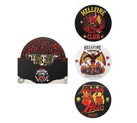 Cinereplicas Stranger Things - Set of 4 Hellfire Club Coasters - Official License